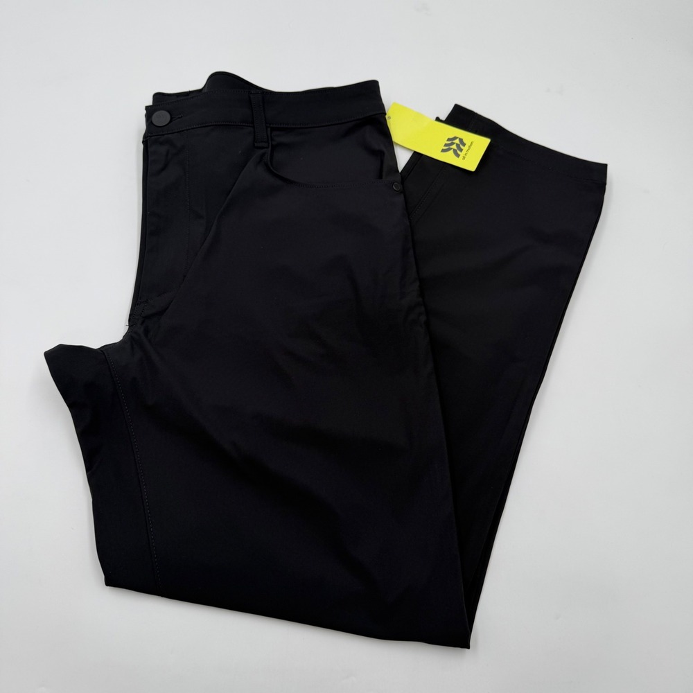 All in Motion Mens Golf Pants Black 36x30 Straight Leg Stretch Performance New - Picture 2 of 8